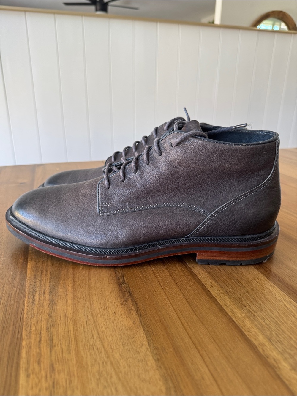 Cole Haan Dark Brown Leather Chukka Boots